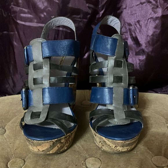 Size 8 Lovely People cork platforms - Picture 1 of 2